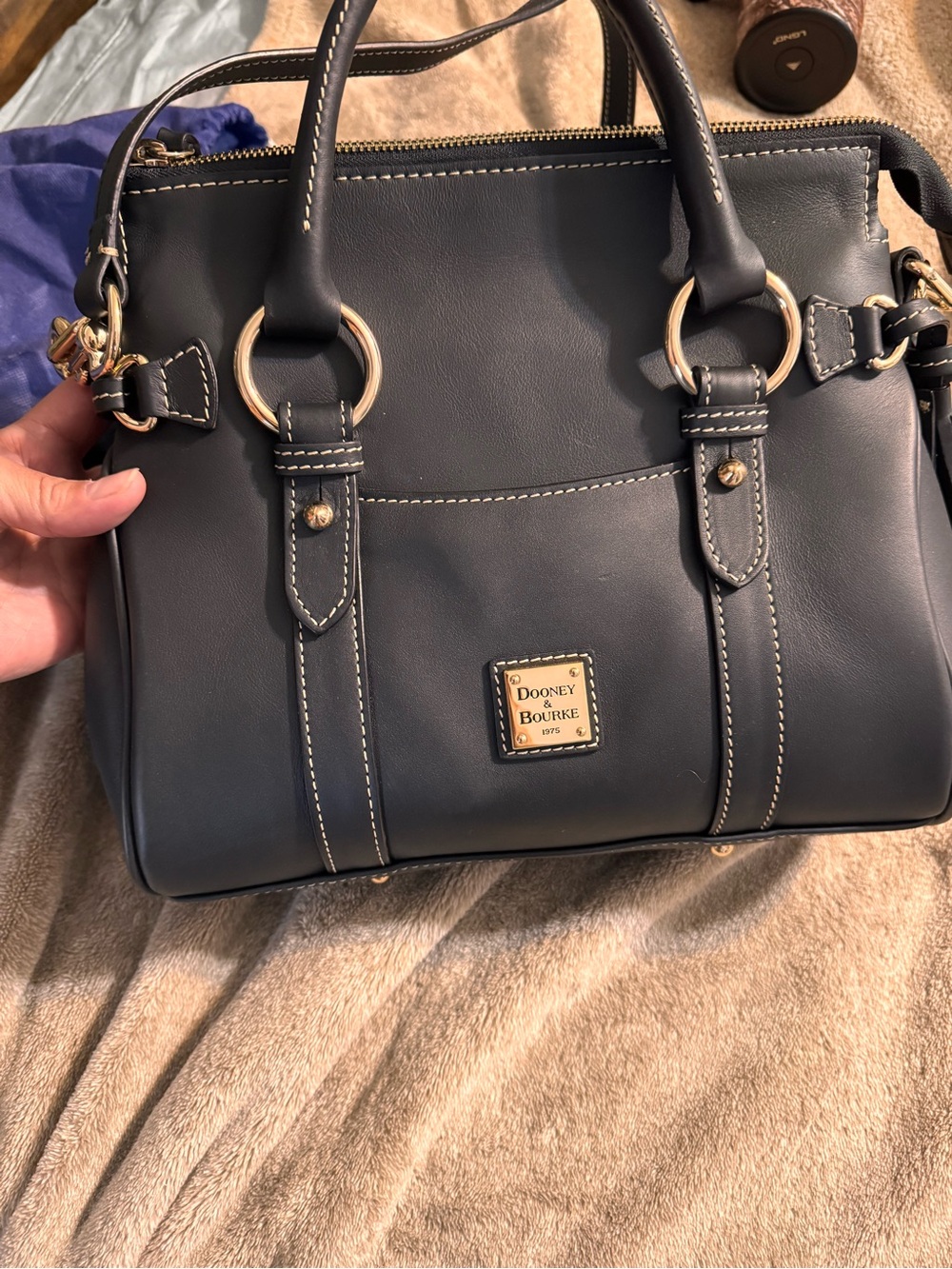 Dooney & Bourke Penrose satchel 30 - Black with silver accents